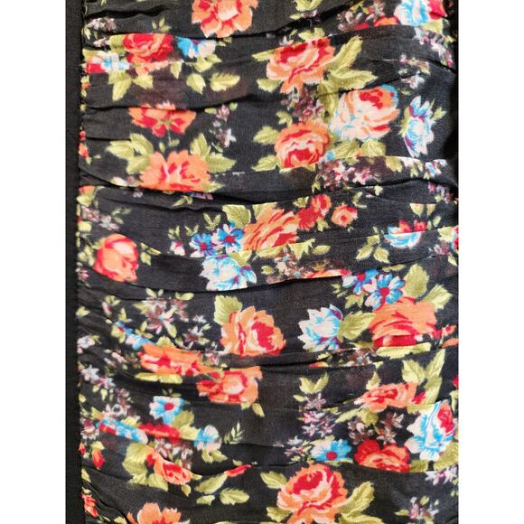 Bailey 44 Ruched Ponte Print Divide Dress Size Medium ANTHROPOLOGIE Floral - Picture 8 of 10
